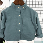 Autumn Models Of Small Children Solid Color Shirt Boys Korean Version