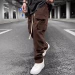 Multi-pocket Pants Loose Casual