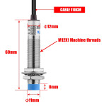 LJ12A3-4-ZBX DC 3-wire NPN 6-36V M12 Inductance Proximity Approach Switch for 3D Printer