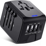 Universal Travel Adapter Worldwide Multi Plug UK EU AU US USB TypeC Fast Charger