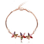 Colorful Zircon Bracelet Sweet Flowers