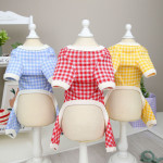 Pet Supplies Teddy Small Dog Plaid Four-legged Puppy Clothing