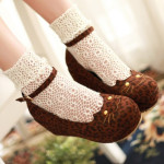 Cat Head Leopard Print Wedge Single Shoes Women Platform Platform Shoes