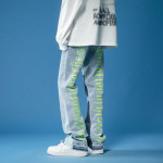 Men's Versatile Letter Print Casual Mopping Pants