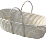 Corn Husk Woven Crib Portable Sleeping Basket