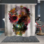 Skull Digital Print Shower Curtain