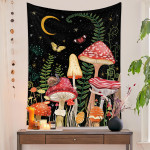 European Retro Mushroom Hanging Cloth Plant Homestay Tapestry