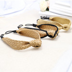 Raffia Hand-woven Fabric Wide Headband Hairband Literary Hair Accessories