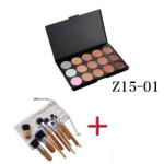 11 Unids Manija Cepillos 15 Color Antiojeras Neutral Paletas Contorno Crema Kit Cara Cosmetica Eyeshadow Cosmeticos Smrp