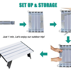 Folding tables and chairs