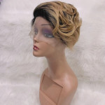 T-shaped Bob Head Wizard Cut Wig Can Be Hot Dyed