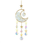 Moon Metal Crystal Reflective Jewelry Car Accessories