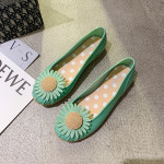 Summer Chrysanthemum Rain Boots Ladies Low-Top Water Shoes Rain Boots Non-Slip Work Fashion Slope Heel Pumps Korean Cute