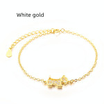 Fashion Gold Dog Bracelet With Zircon