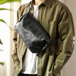 Retro Simple Vegetable Tanned Head Layer Cowhide Shoulder Bag