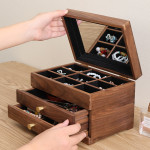 Cosmetic Box Solid Wood Storage Cabinet