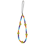 Bohemian Rainbow Polymer Clay Pearl Glass Beaded Phone Chain