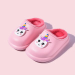 Boy's Home Waterproof Indoor Female Baby Winter Non-slip Kids Cute Plush Slippers