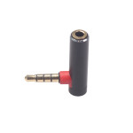 Phone Tablet 3.5mm Male To Female 90 Degree Turn Audio Adapter