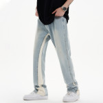 Men's Patchwork Casual Denim Trousers