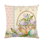 Easter Print Embrace Pillowcase Linen Living Room Headrest Cover