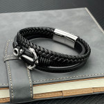 Creative Stainless Steel Anchor Bracelet Multi-layer Knitting