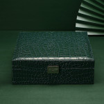 Fashion Leather Double Layer Jewelry Storage Box