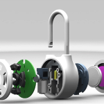 Smart padlock direction button password lock Bluetooth electronic lock