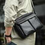 Premium Simple Commuter Leather Men's Bag