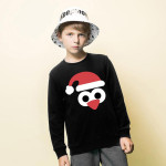 Cute Cartoon Christmas Hat Printed Children's Hoodie