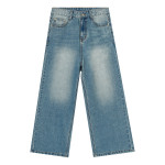 Loose And Versatile Blue Straight Wide Leg Jeans For Men