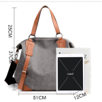 Portable Canvas Bag Versatile Casual Women's Shoulder Messenger Bag