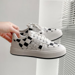 Retro Checkerboard High-top Platform Plaid Sneakers