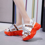 Korean Thick-soled Sponge Cake New Summer Net Red Color Matching Casual Daisy Sandals