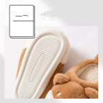 Warm Plush Doll Couple Cotton Slippers