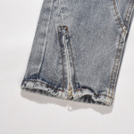 Multi Panel Zipper Vintage Straight Fit Jeans