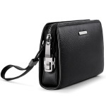 Men's Genuine Leather Combination Lock Clutch