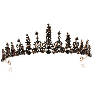 New Crown Black Diamond Golden Crown Wedding Dress