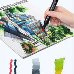 Double-headed Alcohol Oily Color Animation Paint Pen For Professional Art Students