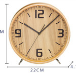 European Style Simple Pointer Wood Quartz Table Clock