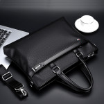 Large Capacity Business Handbag Men's Soft Leather Briefcase