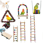 Parrot Bird With Toy Supplies Swing Ring Aerial Ladder Climbing Ladder