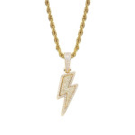 Hot Selling Lightning Hip Hop Pendant Micro-inlaid Zircon Hip Hop Fashion Trendy Hip Hop Jewelry