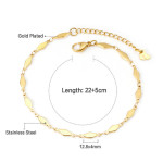 Stainless Steel Anklet Chain Foot Ornaments Female Casual Retro Travel Beach Anklet