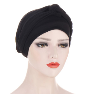 AliExpress New Side Braid Multicolor Soft Turban Hat Muslim Chemo Hat