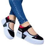 Breathable Round Toe Thick Bottom Velcro Sneakers