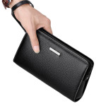 Men's Genuine Leather Combination Lock Clutch