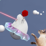 Electric Laser Teasing Cat Stick Toy Ball