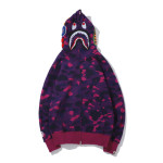 New Shark Head 3D Digital Printing Zipper Casual Hooded Coat