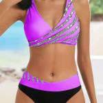 Women's New Style Bikini European And America Split Print Swimsuit